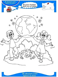 Çocuklar İçin Çevreyi Koruma Haftası Boyama Sayfaları 